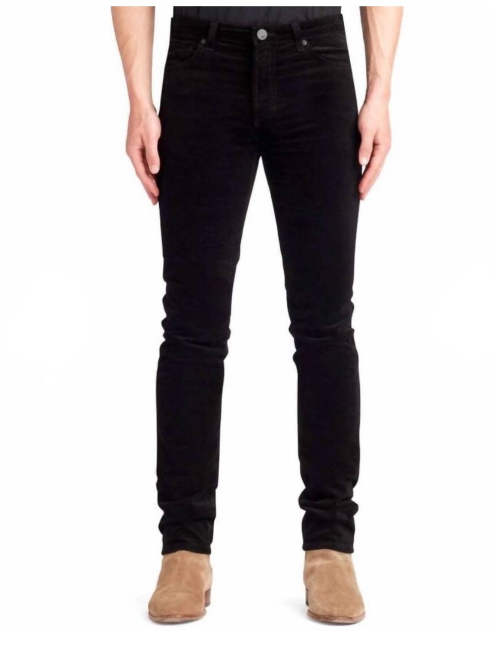 Monfrere Greyson Noir Black Velvet Slim Fit Pants Japanese Denim Men’s 31